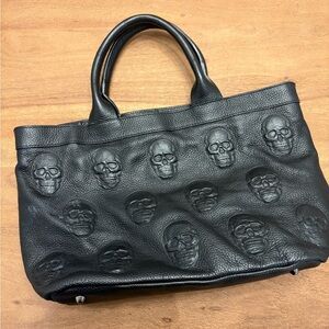 IO PELLE leather skull bag